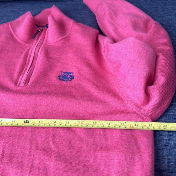 Fairway & Greene Men's Merino Long Sleeve 1/4
Zip Golf Wind Sweater Size L - Picture 8 of 11